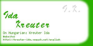 ida kreuter business card